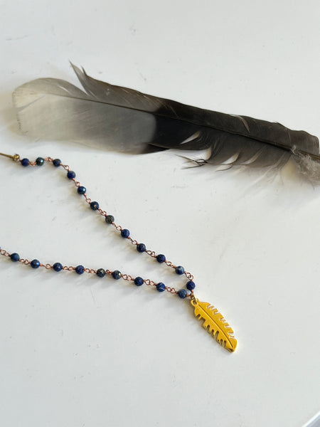 Message From Heaven Gold Feather Necklace