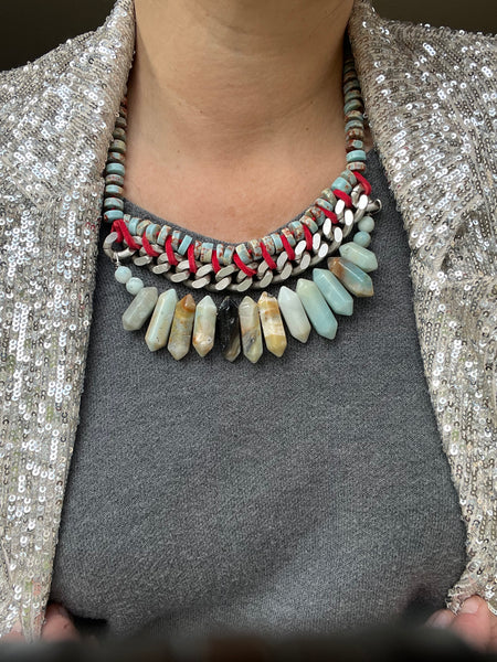 Statement Handmade Gemstone Necklace