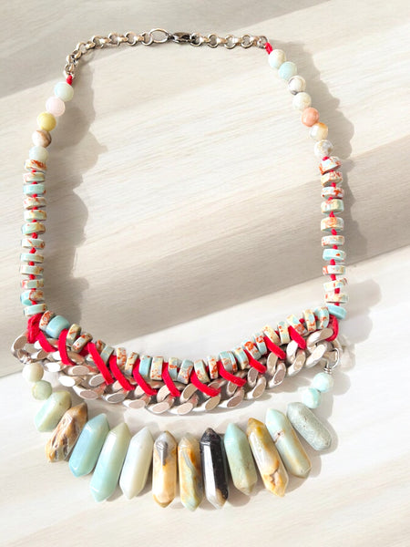 Statement Handmade Gemstone Necklace