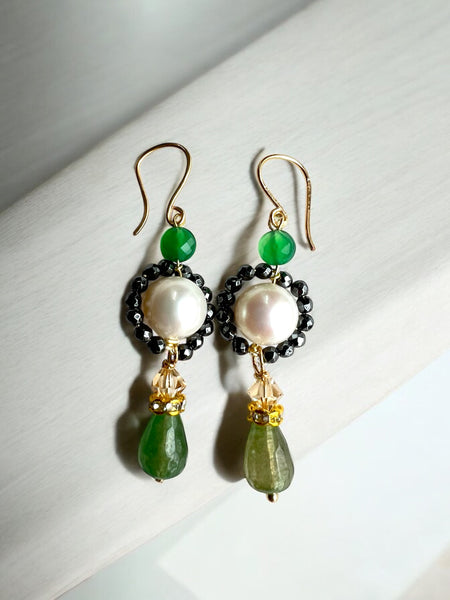 Baroque Pearl and Mother OF Pearl Earrings