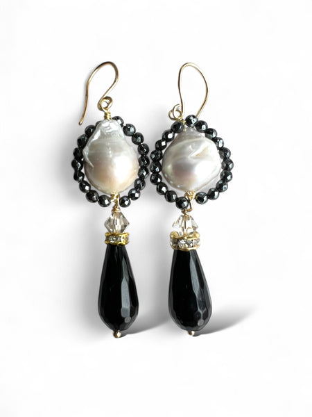 Baroque Pearl and Mother OF Pearl Earrings