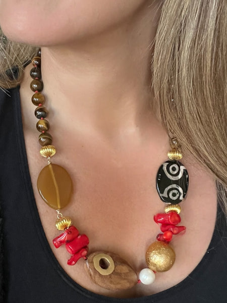 Touch Wood Statement Necklace