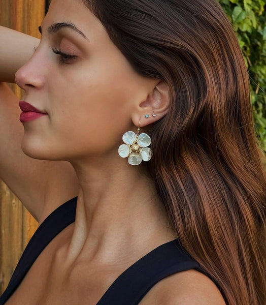 Flora Mother Of Pearl Earrings